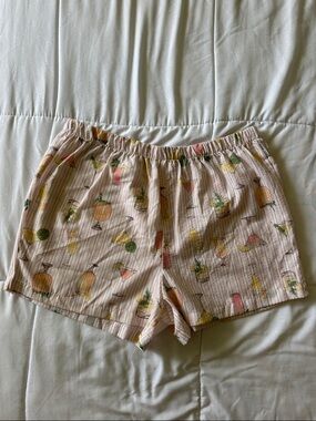 Rae Dunn Pink Cocktail Print Women’s Shorts